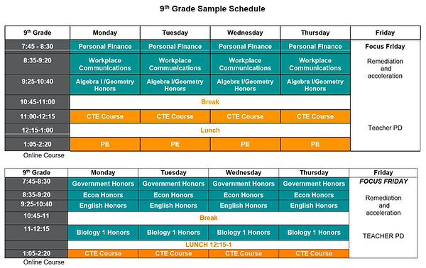 Schedule Mountain View Prep
